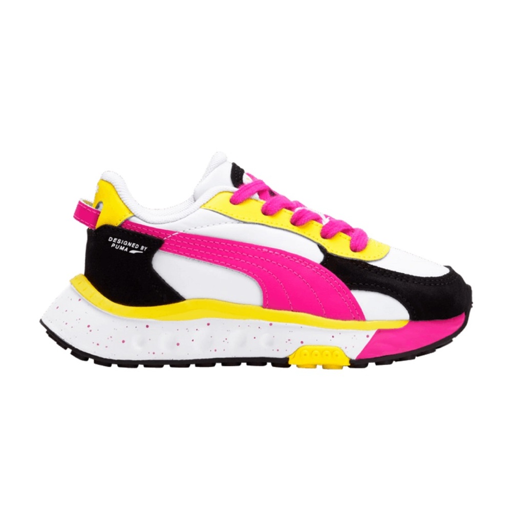 PUMA Wild Rider 'Rollin' - Pink Glow Yellow' Sneakers 7C Toddler